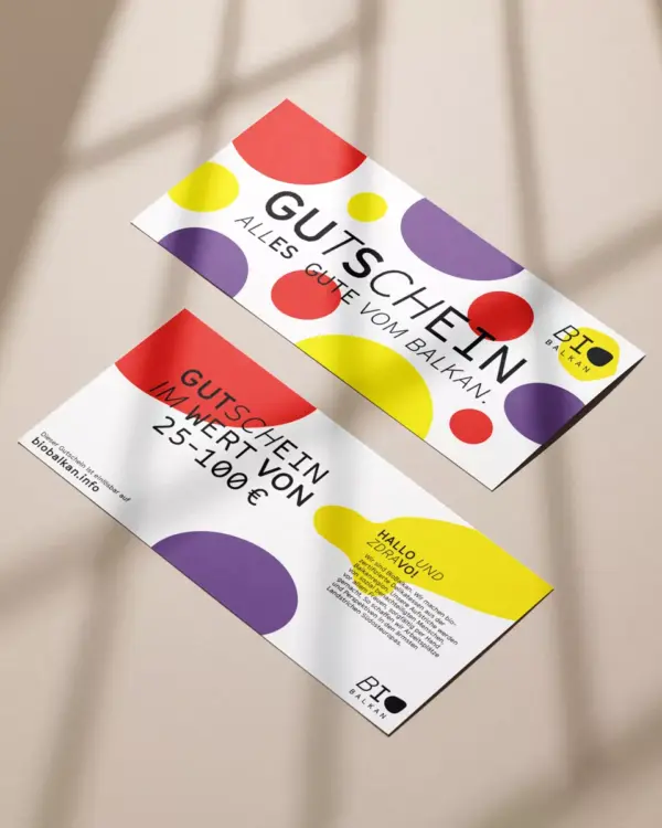 Geschenkgutschein von BioBalkan, zum Geburtstag