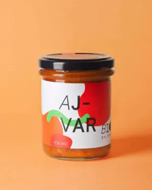Bio Ajvar pikant im 200 Gramm Glas von BioBalkan