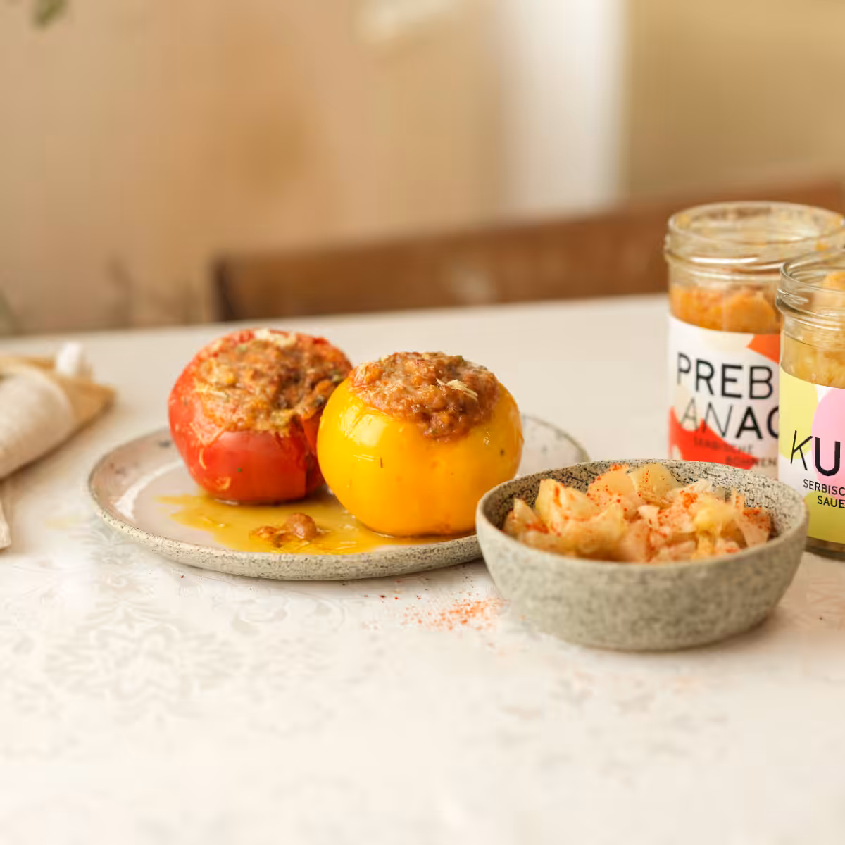 biobalkan gefuellte tomaten tisch mzauner 11