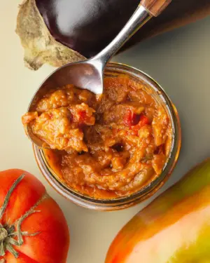 Ein Blick ins Glas von Bio Pindur pikant von BioBalkan