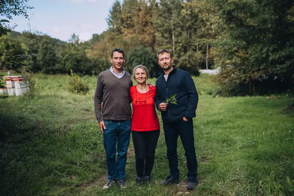 Team BioBalkan am Feld: Christopher Opancar, Slobodanka Pavlovic, Hans-Jörg Hummer